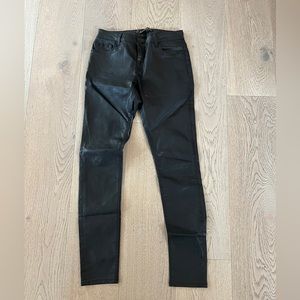ZARA BLACK COATED JEANS